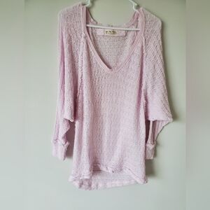 We the Free Light Pink Oversized Sweater V-neck